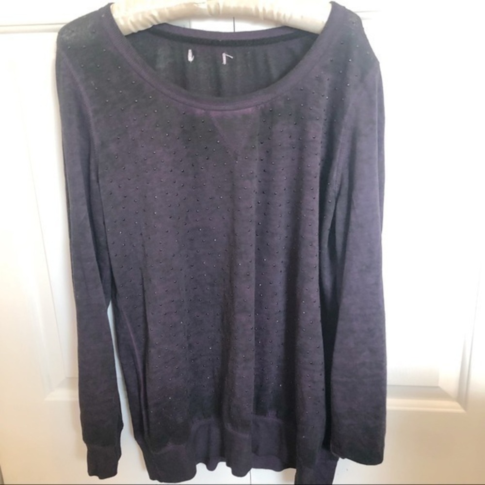 Maurice’s Plus size purple & black speckled top